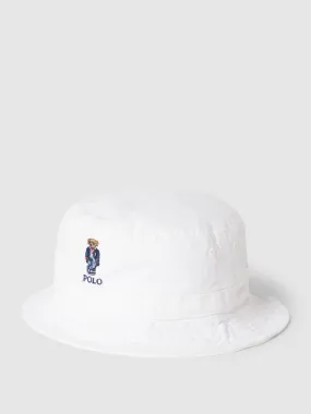 Polo Ralph Lauren Kids Bucket  Hat mit Label-Stitching Modell  'BEAR' (weiss) online kaufen