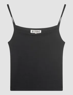 ÉTERNE 90's Black // Cropped Trägertop